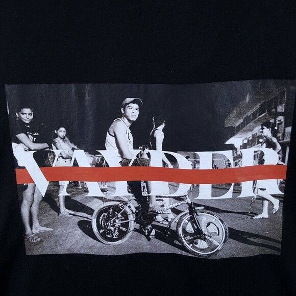 VAYDER Shirt Mens Large Black Pullover Crew Graphic Bike T-Shirt Tee Logo $195 - Picture 3 of 10